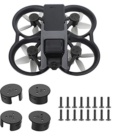ZJRXM Avata Motorkappe für DJI Avata FPV Drohne Zubehör, 4 Stück/Set Aluminium Motor Covers Staubdichte Schutzhülle für DJI Avata Drohne (Schwarz)