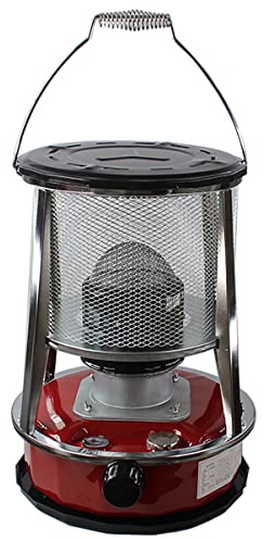 9000BTU/H Estufa De Parafina Para Casa, 4.5L Estufa De Queroseno Potencia De Fuego Ajustable Para La Terraza Casa Cubierta De Campamento Interior Y Exterior,Rojo