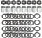PATIKIL Skateboard Truck Hardware Kit, Skateboard Truck Lock Nuts Axle Washers Spacer Speed Rings Repair Set for Longboard Cruiser, Silver Black