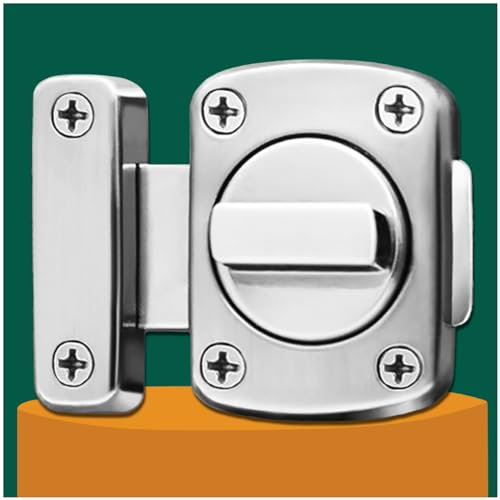 ANTEISI Inner Door Latch Reinforcement Lock,Bolts Bedroom Door Locks,Silver Inner Door French Door Locks,from Inside latches