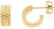 Leonardo Jewels Theresia Ohrringe, Creolen-Stecker aus Edelstahl, gold Zopf-Muster Kordel-Optik,1,1 cm, wasserfest farbecht, Schmuck für Damen, 1 Paar, 022865