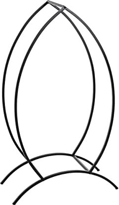 HAKU Möbel Kaminholzständer schwarz, Metall - Maße: B 47 cm x H 80 cm x T 20 cm, Style: Modern