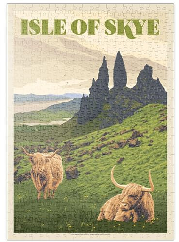 MyPuzzle Schottland: Isle of Skye, Vintage Poster - Premium 500 Teile Puzzle - MyPuzzle Sonderkollektion von Anderson Design Group