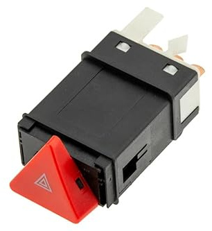 Generic Red Push Button Hazard Warning Light Switch for Vw Amarok 2011, Lupo 1998, Polo 1999, Transporter T4 1990-6N0953235B