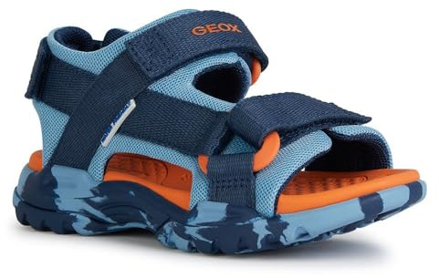 Geox Sandalen Borealis Boy, Textil, Blau, Kinder EU 34