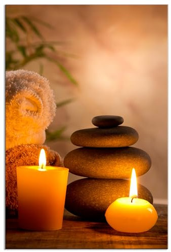 decomonkey - Tableau Acoustique Zen Pierre 60x90 1 Pièce - Impression sur Toile Décoration Maison Isolation Peinture Image Phonique Déco Bureau Panneaux Acoustiques