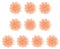 PATIKIL 3,9 Chiffon Fiori, 10pz Rete Tessuto Fiori Cucito Tessuto Applique Fascia Abbellimenti per Fai-da-te Lavorazione Matrimonio Decorazioni, Pesca