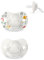 Suavinex Confezione da 2 Ciucci con Tettarella Simmetrica in Silicone SX Pro, per Bambini 0-6 Mesi, Ciuccio Neonato, con Tettina più Piatta e Flessibile, Walk in the Park Grigio