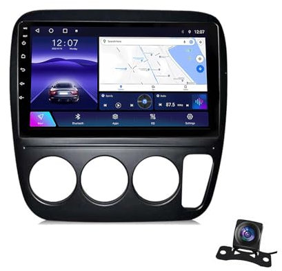 GOHEXA Android 10 Radio Coche 2 DIN 9 Pulgadas Pantalla Táctil para Honda CR-V 3 1997-2001 con GPS,USB,FM Radio,WiFi,HD,Mandos,Llamadas Manos Libres Bluetooth Volante (Size : L1 1GB+16GB)