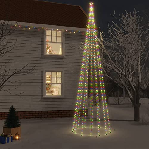 Festnight LED Weihnachtsbaum Außen mit Erdnägeln,Lichterbaum Aussen,Beleuchteter Weihnachtsbaum Außen,Bunt,Tannenbaum Beleuchtung 1134 LEDs 800cm Weihnachtsdeko Aussen