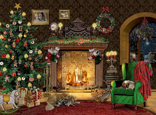 A4-Wand-Adventskalender – Kaminzimmer