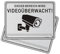 Felexdo Videoüberwachung Schild, Schild Privatgrundstück Selbstklebend 20x15cm Gebürstetes Aluminium Sicherheitsbereich Grundstück Videoüberwacht Metallschild mit DSGVO für den Innen und Außenbereich
