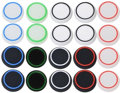 LIANRISES 20pcs Joystick Grips for XBOX Thumb Grips for PS5 Thumb Grips for XBOX Controller Thumb Grips for PS5 Controller Grips for PS3 PS4 Controller Grips Silicone Controller Accessories