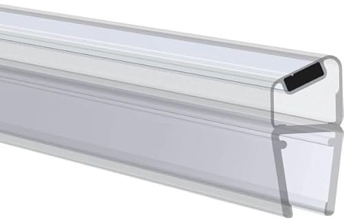 Gedotec Magnet-Duschlippendichtung für Duschtüren wasserabweisend | 1 Paar Profil-Dichtung 135° | für Eckduschen | Länge: 2 m | Duschdichtung 6mm - 8mm| Türdichtung PVC Transparent | Duschkabinen
