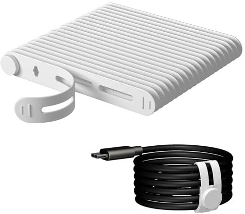 Nearockle 20Pcs Silikon Wiederverschließbar Kabelbinder, Wiederverwendbare Kabel Organizer Klein Kabelmanagement für Ladekabel Kopfhörer Computer Draht, Reisezubehör(weiß)