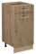 Vicco Küchenunterschrank R-Line, Artisan-Eiche/Goldkraft Eiche, 40 cm ohne Arbeitsplatte