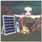 LYCDPYCD Ventilador Solar Luz Techo Regulable Luz Tricolor Diseño Portátil Solar Picnic Exterior Camping Iluminable