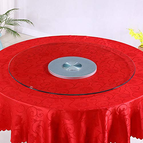 Cuscinetto giradischi, vassoio girevole giradischi in vetro temperato 60 cm, piatto portata girevole a 360 gradi, base grande Lazy Susan