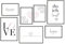 Hyggelig Home Premium Poster Set - 7 Bilder - Set Liebe mit Rahmen schwarz