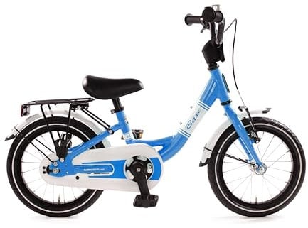 Bachtenkirch BAXI 14 Zoll Kinderfahrrad für Kinder ab ca. 2,5 Jahren - Höhenverstellbares Kinderrad mit Rücktrittbremse, Gebpäckträger und Schutzblechen (Blau)