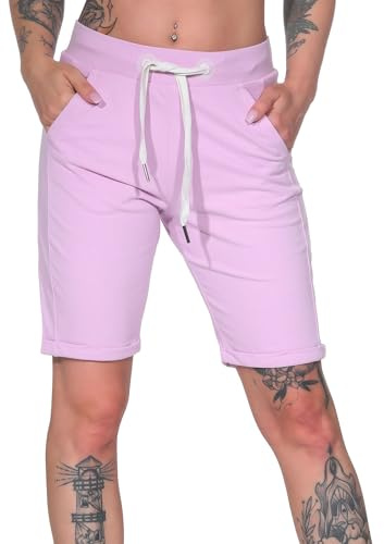 Elbsand Damen Sweat-Shorts Bermuda ESBrinjana Kurze Sweathose 70223 00 Faded Rose (640) S