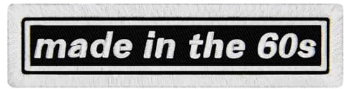 EmbTao Year of Birth Made in 60s Patch Embroidered Applique Iron On Sew On Emblem