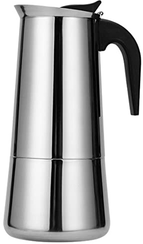 Kznifmk Kaffeemaschine aus Stahl, italienischer Mokkatopf, Kaffeekanne, Percolator, Werkzeug für Latte Maker Stovetop Kaffee