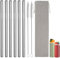 Metal Straws for Owala Freesip Water Bottle 24oz/32oz, 6Pcs Replacement Reusable Stainless Steel Straws with 2Pcs Cleaning Brush and 1 Travel Pouch, Compatible with Owala Water Bottle 710ml/945ml