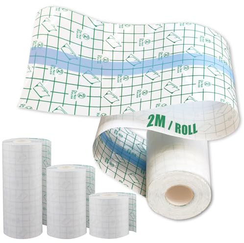 LEAYOKA Tattoo Folie Heilung 15/10/5cm x 2m Tattoo Pflaster 3 Rollen | Gesamt 6M Second Skin Tattoos Aftercare Groß Wasserdicht Tattoos folie Transparent Bandage