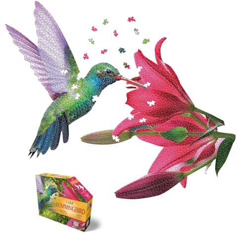 Madd Capp Fun Creatures - I Am Hummingbird Shaped 1000 Piece Jigsaw Puzzle Unique design!