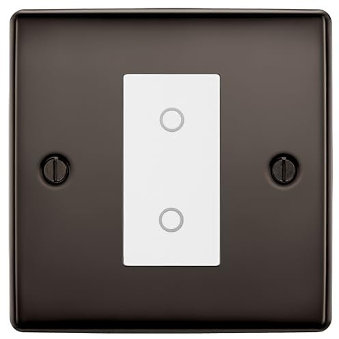 BG Nexus Black Nickel Single Secondary Touch Dimmer Switch - White Insert