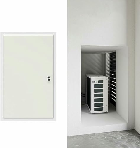 Pannello di accesso in metallo per porta di accesso per cartongesso da 66 x 86 cm con chiavi, grande trappola beige per soffitta durevole e facile installazione per manutenzione unità AC