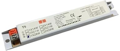 Balastos para lámparas fluorescentes, Balasto electrónico T5 de amplio voltaje de 220-240 V CA, 28 W, balastos for lámparas fluorescentes, 50/60 Hz