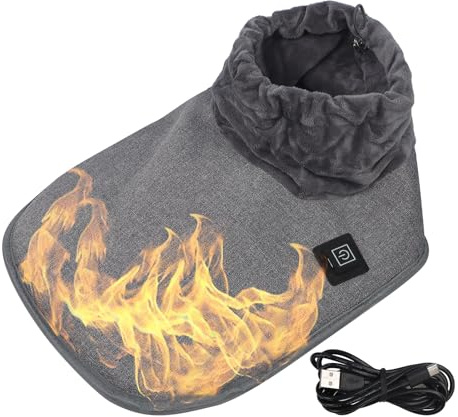 TINAYAUE Chaussettes chauffantes USB - Chauffe pieds graphène Température arrêt 50℃ à 60℃ chauffage économe - Rechauffeur de pieds pour Hiver Bureau Massage Chez soi Taille Unique Pour Famille
