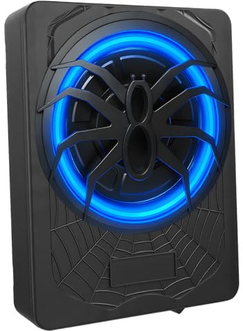 Realdio Subwoofer Attivo Sottosedile 10 Pollici 1200W, Luce Blu | Amplificatore Integrato e Illuminazione Ambientale per Veicoli, Design Compatto Salvaspazio per Musica, Guida e Viaggi