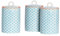 Nicola Spring Patterned Kitchen Canisters - 1 Litre - Pack of 3 - Blue Porcelain Hand Printed Kitchen Storage Jar Airtight Biscuit Barrel for Biscuits, Oats, Tea, Coffee