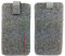 handy-point 5,0'' Filztasche Tasche Hülle aus Filz für Samsung, iPhone, Sony, Lenovo Moto, Huawei, Alcatel, Gigaset, Medion, Neffos, Geräte mit Max.14,2x7,3xx1cm (Grau mit Naht)