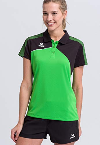 ERIMA Damen Poloshirt Premium One 2.0 Poloshirt, green/schwarz/weiß, 40, 1111813