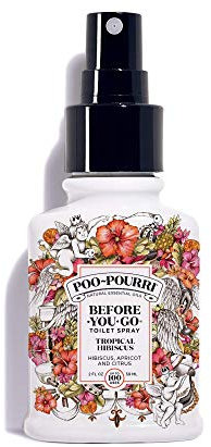 Poo-Pourri Pourri derbefore-you-go WC Duft 59ml | Das einzige 100% natürliche Toilettenspray aus ätherischen Ölen | Tropical Hibiscus, 12.62, 59ml (1er Pack)