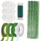 Woohome Stelo Filo Floreale Fiori Fioristi 26 Calibro, Nastro di Carta per Steli 1.2CM, 22 Gauge Verde Pagaia Filo e Sfera Perni Testa for Corsages, Bouquets