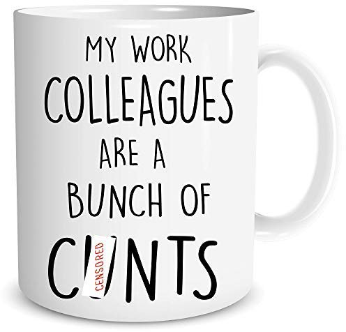 Funny Work Mug Rude Naughty Banter Offensive Present Gift Coffee Mug My Work Colleagues are A Bunch of Cunts Mug Secret Santa WSDMUG1480