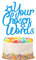 Personalised Cake Topper | Customized Birthday Cake Decorations. Double Sided Glitter Card Text Customized | Birthday or Wedding Party Multicolour Glitter Cake Decoration(Blue)