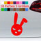 generisch Bad Bunny böser Hase Aufkleber Ostern Sticker badgirl Cool Cartoon Vinyl 31-Rot 8,5x6cm