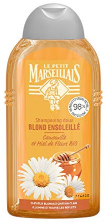 Le Petit Marseillais Sanftes Shampoo Blond Sonnenblond Kamille und Bio-Honig – 250 ml Flasche