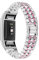 GIMart Bling Armband, kompatibel für Fitbit Charge 2 & 2 HR, Edelstahl, Strass, Ersatz-Armband, Metallarmband, Unisex, Silber, 21 mm, One Size (Adjustable)