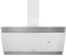 UNIVERSALBLUE Campana Extractora 90 cm Inclinada Cristal Inox & Blanco | Potente Succión 700 m³/h | Extractor de Humos y Aire Eléctrico para Cocina | Campana Decorativa de Pared Táctil | Clase A