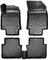 Rizline Passgenau 3D Fussmatten Auto Kompatibel mit Volkswagen Golf 5 & Golf 6 2002-2012 Auto Zubehör 1. Und 2. Reihe Gummimatten Autos TPE Allwetter Geruchlos rutschfest Vorne und Hinten Schwarz
