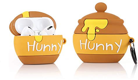 YIGEYI Silicone Case Compatible with Airpods Pro Funny Cute 3D Cartoon Cover [3D Juice Drink Desgin] (Hunny Pot)