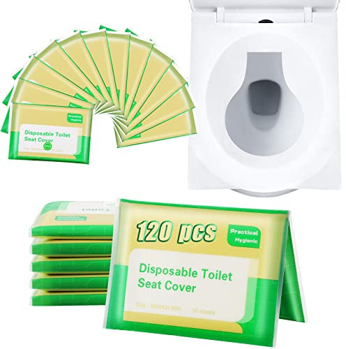 Copriwater Usa e Getta 120PZ Copri Water Igienici Coprivater Copri WC Usa e Getta Biodegradabili Bambini Copri Tavoletta WC Copriwater Monouso Usa e Getta Copriwc Universale Usa e Getta