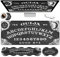 Gaming Mouse Pad XXL Large Desk Mat Ouija Board Witch Extended Mousepad Non-Slip Rubber Mice Pads Stitched Edges(31.5x11.8 In)Ergonomic Premium Memory Foam Keyboard Wrist Rest and Black Mouse Pad Set